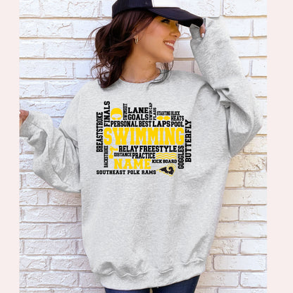 SEP Personalized Swimming Crewneck (words)