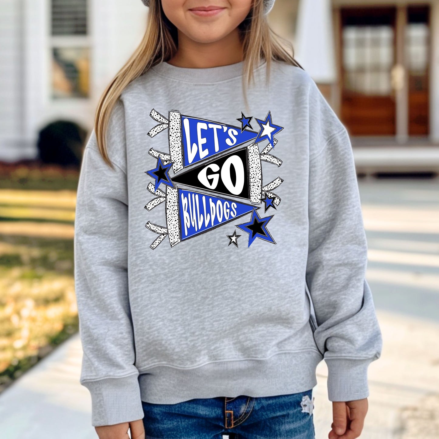 Let's Go Bulldogs Pennant T-Shirt
