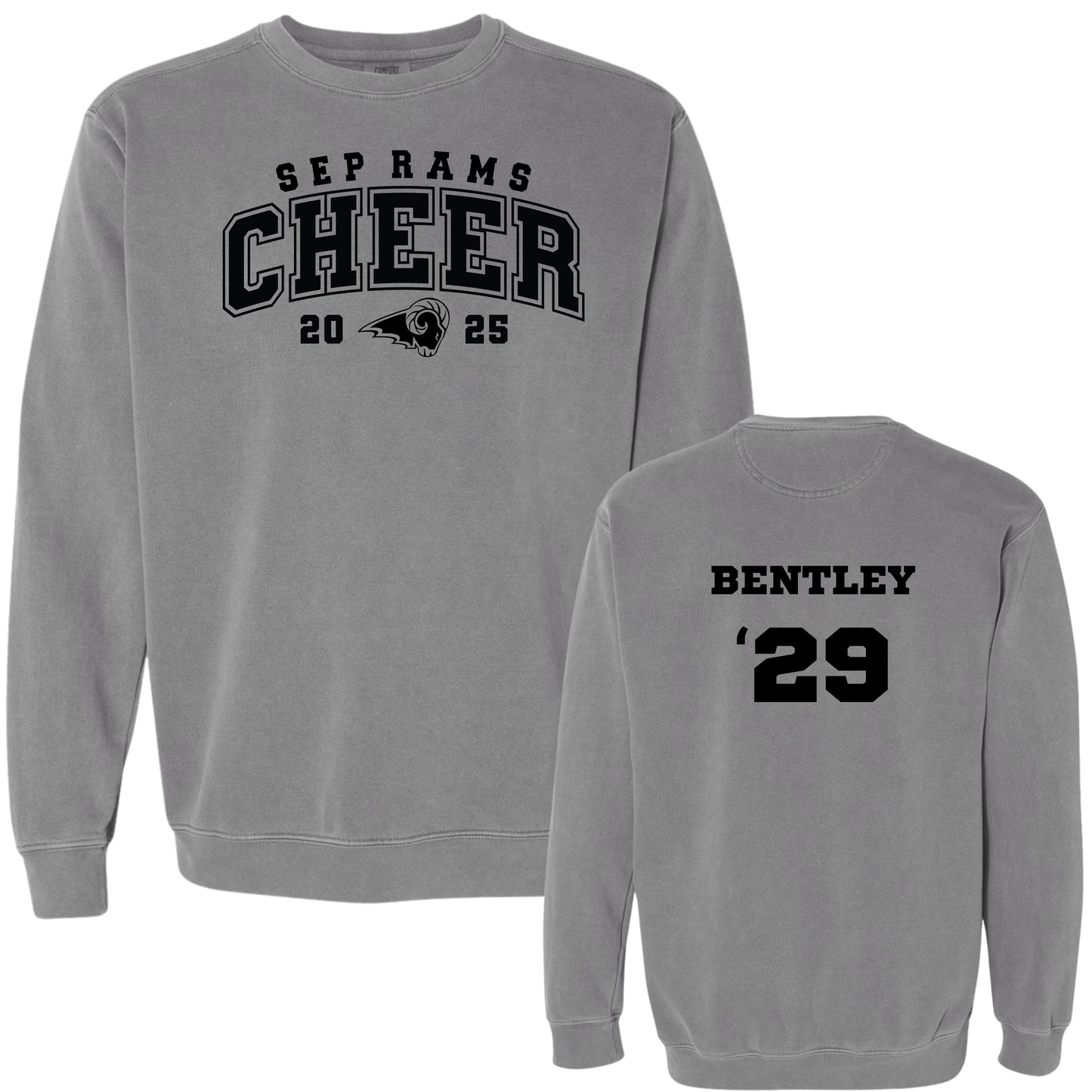 SEP RAMS Cheer 2025 Crewneck | Comfort Colors