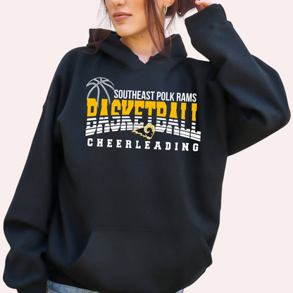 Southeast Polk Rams Lined Basketball Cheerleading Hoodie