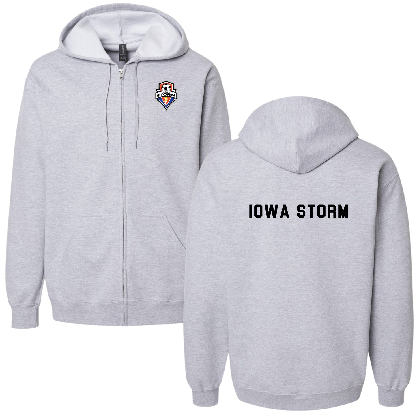 Iowa Storm Soccer - Zip up Hoodie