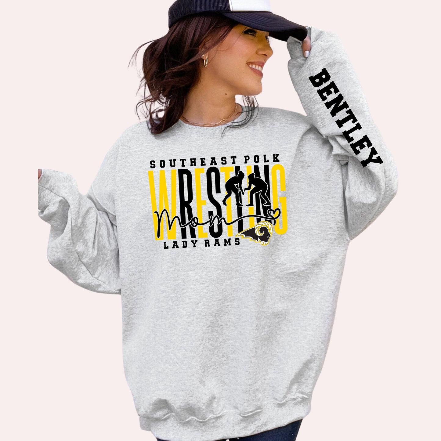 Southeast Polk Girls Wrestling Mom Crewneck