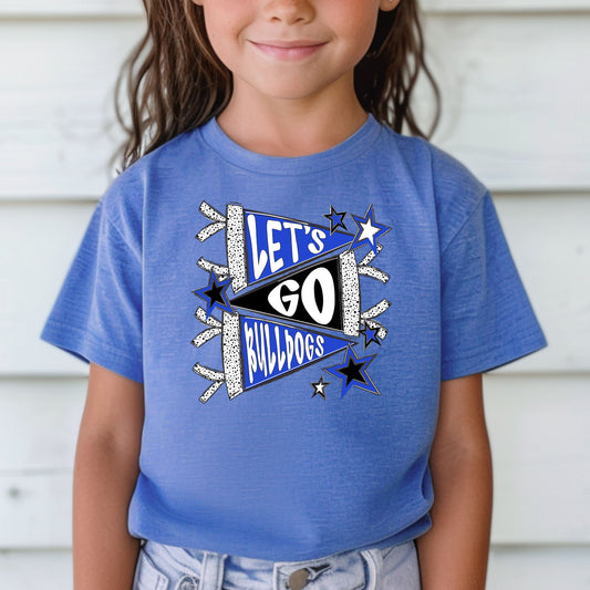 Let's Go Bulldogs Pennant T-Shirt