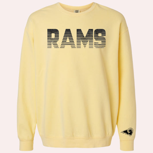 Split RAMS Crewneck | BW