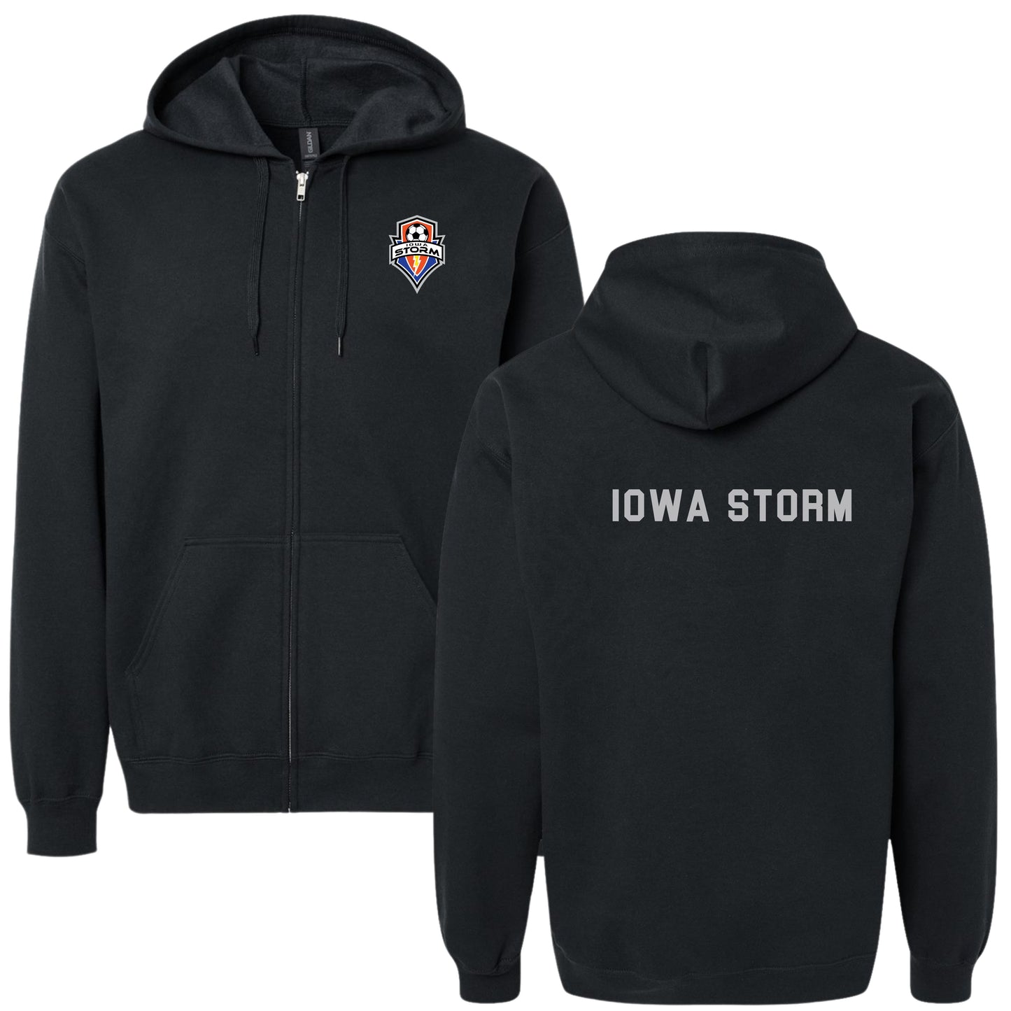 Iowa Storm Soccer - Zip up Hoodie