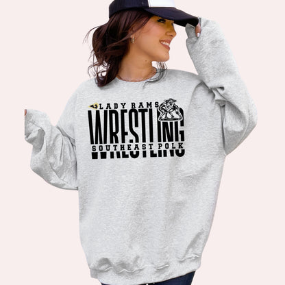 Southeast Polk Girls Wrestling Split Crewneck
