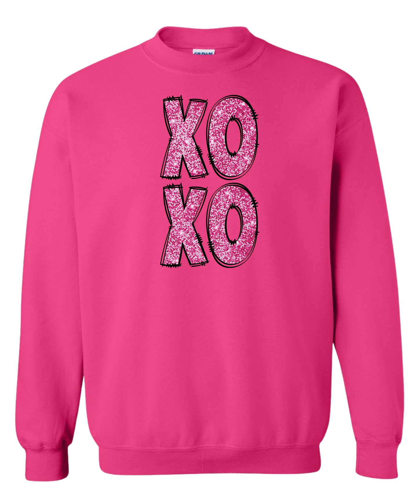 Stacked "XOXO" Crewneck