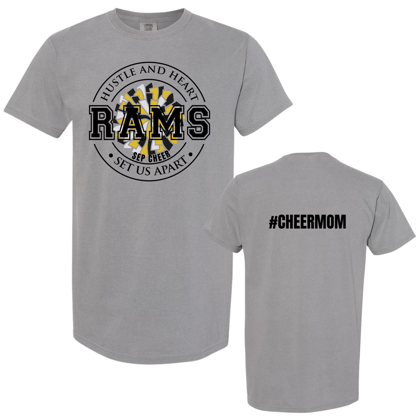 SEP Hustle & Heart Cheer Mom T-Shirt