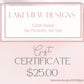 Lakeview Designs Gift Certificate