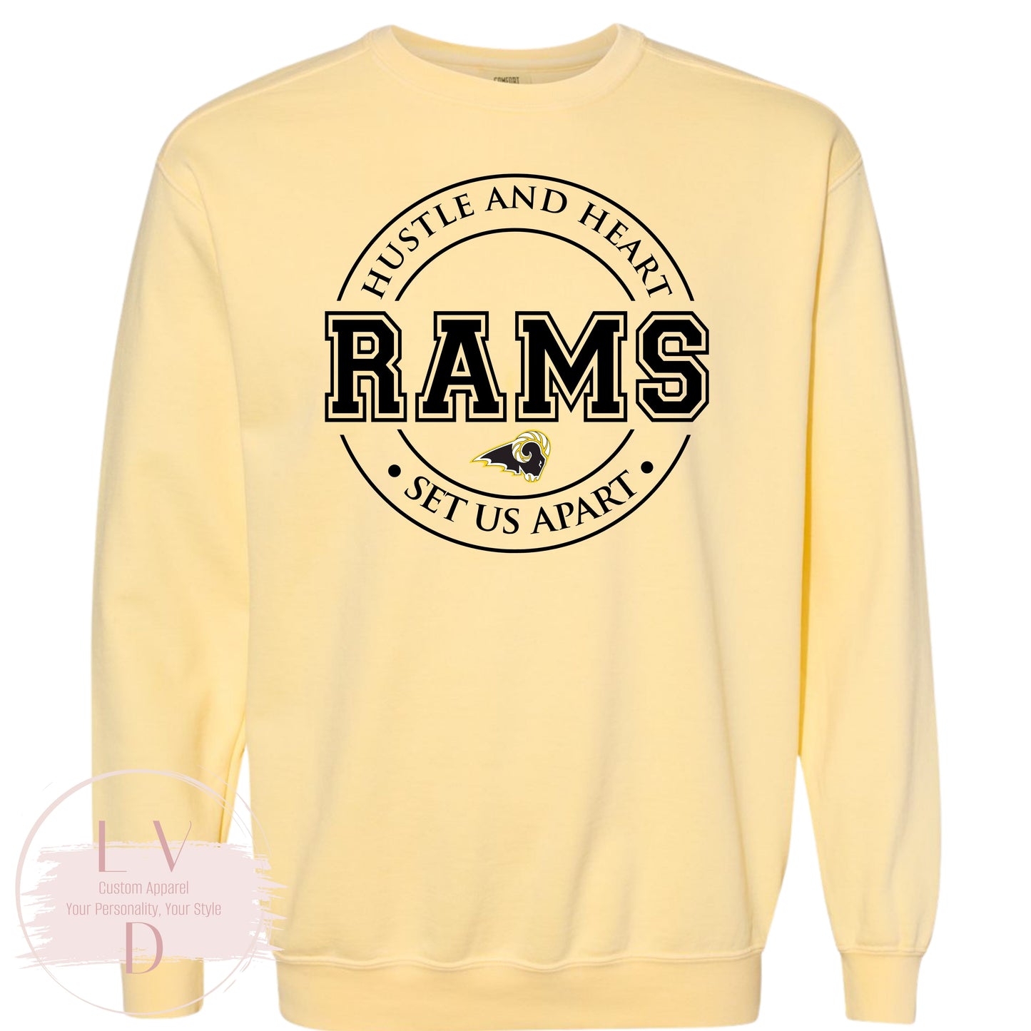 RAMS Hustle and Heart Crewneck
