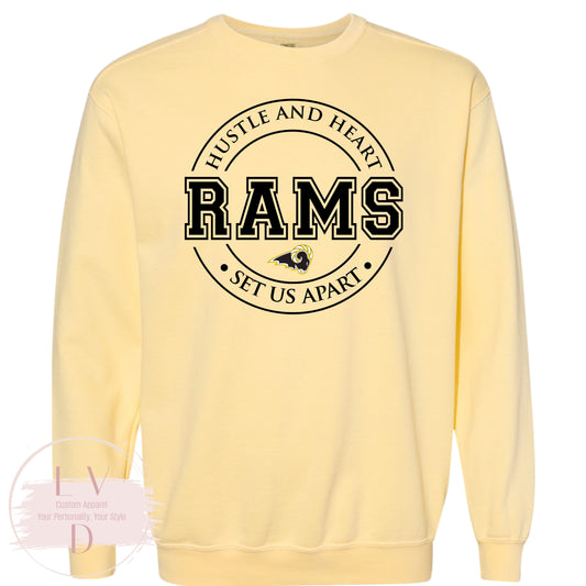 RAMS Hustle and Heart Crewneck