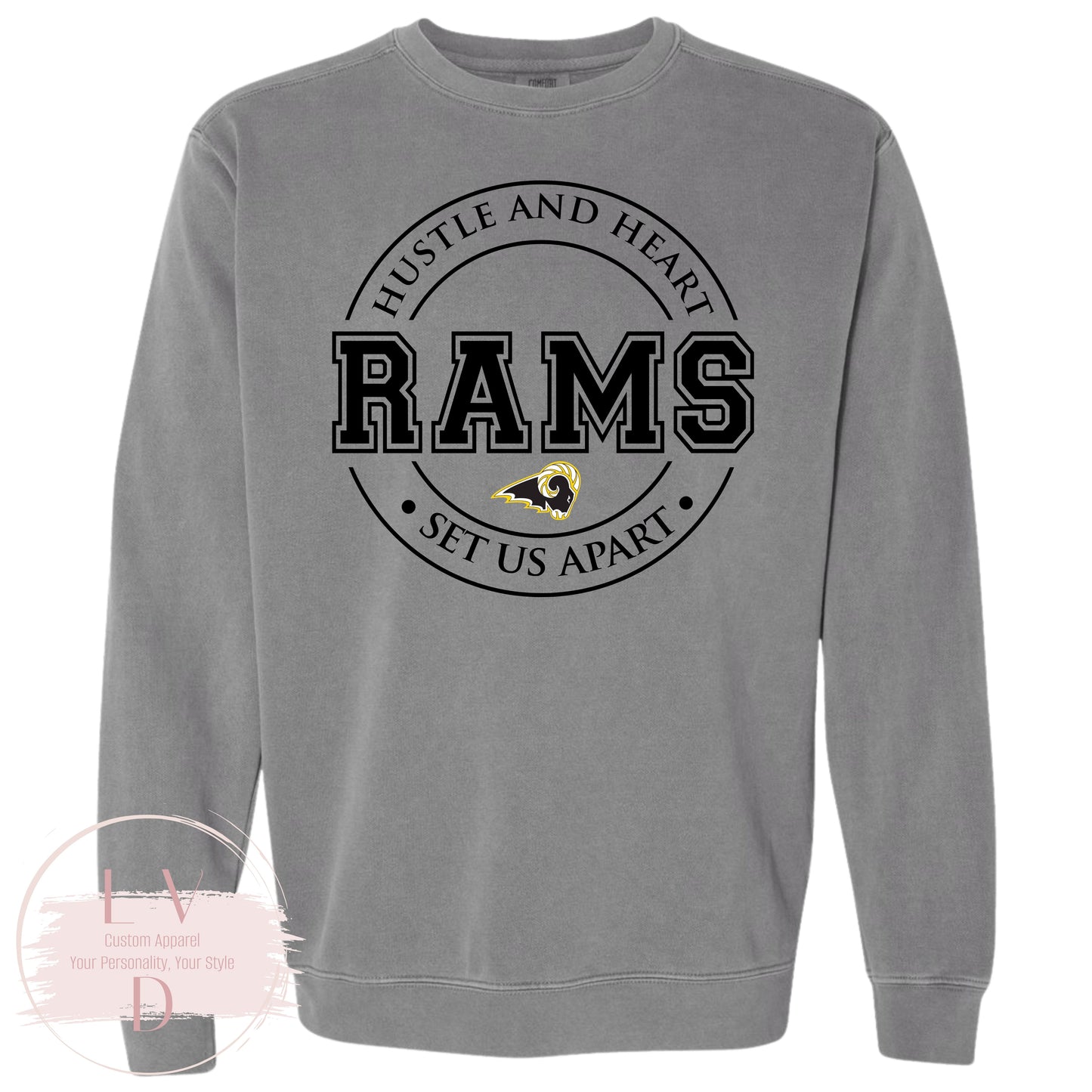 RAMS Hustle and Heart Crewneck