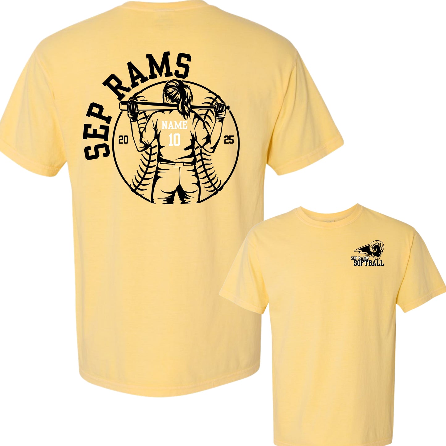 SEP Softball Personalized T-Shirt | Comfort Colors | Adult