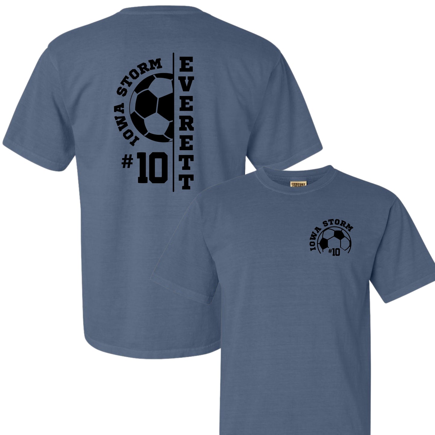 Iowa Storm Personalized Comfort Colors T-Shirt | Adult