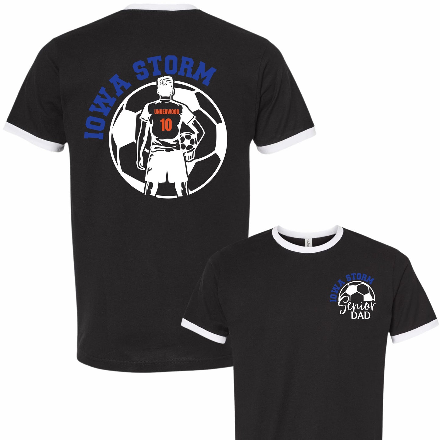Senior 2025 Dad Ringer/Jersey T-Shirt
