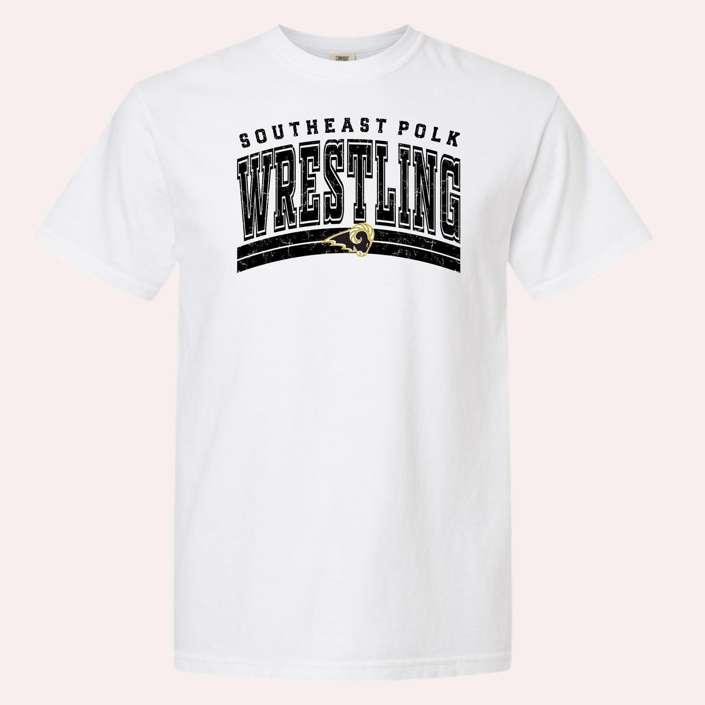 Southeast Polk Wrestling Curve Distressed T-Shirt