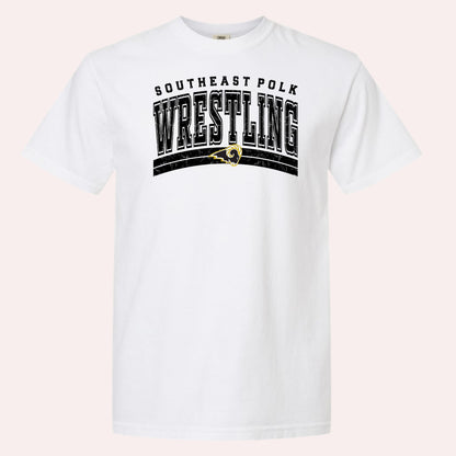 Southeast Polk Wrestling Curve Distressed T-Shirt