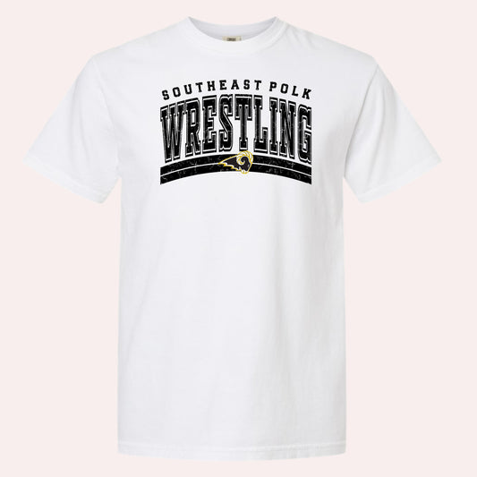 Southeast Polk Wrestling Curve Distressed T-Shirt