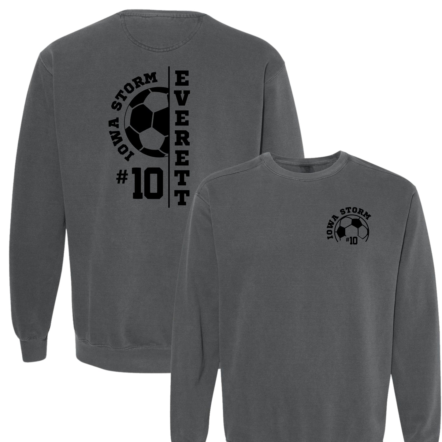 Iowa Storm Personalized Comfort Colors Crewneck | Adult