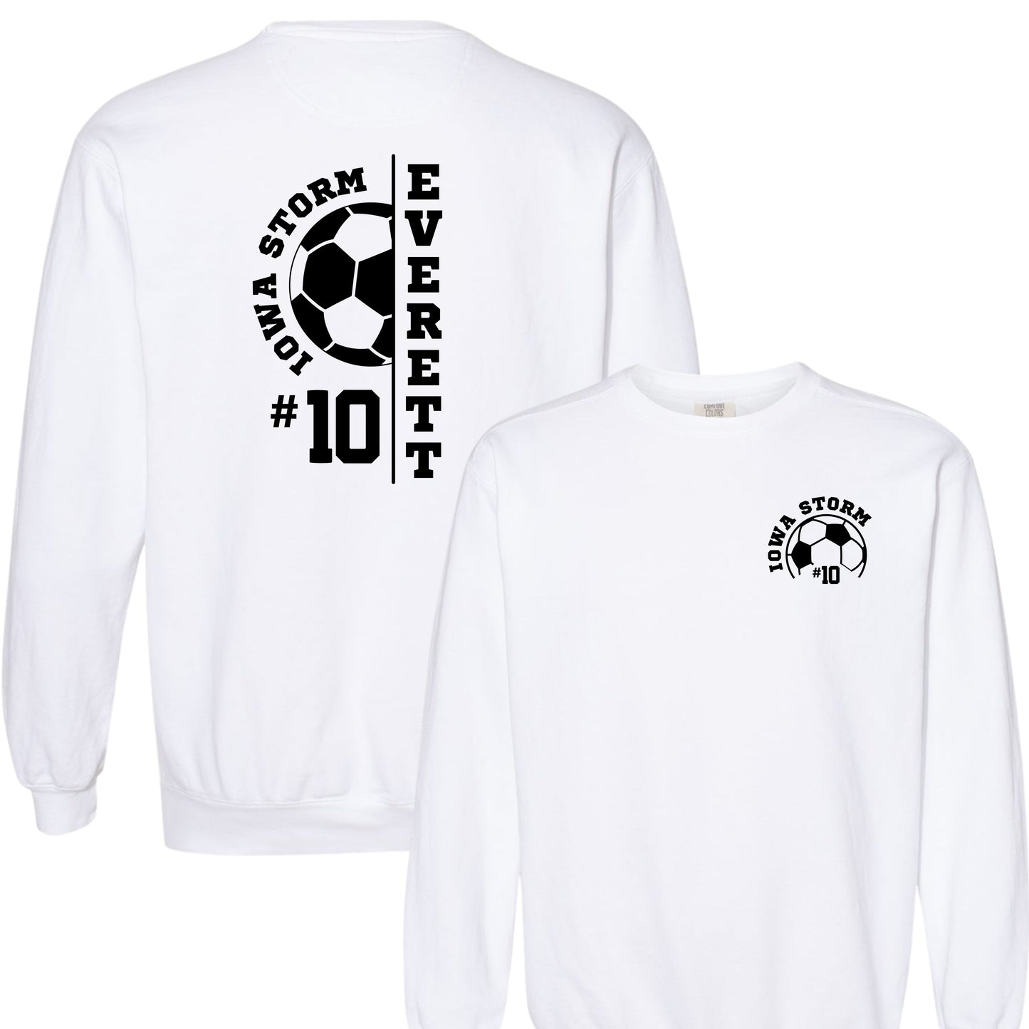 Iowa Storm Personalized Comfort Colors Crewneck | Adult