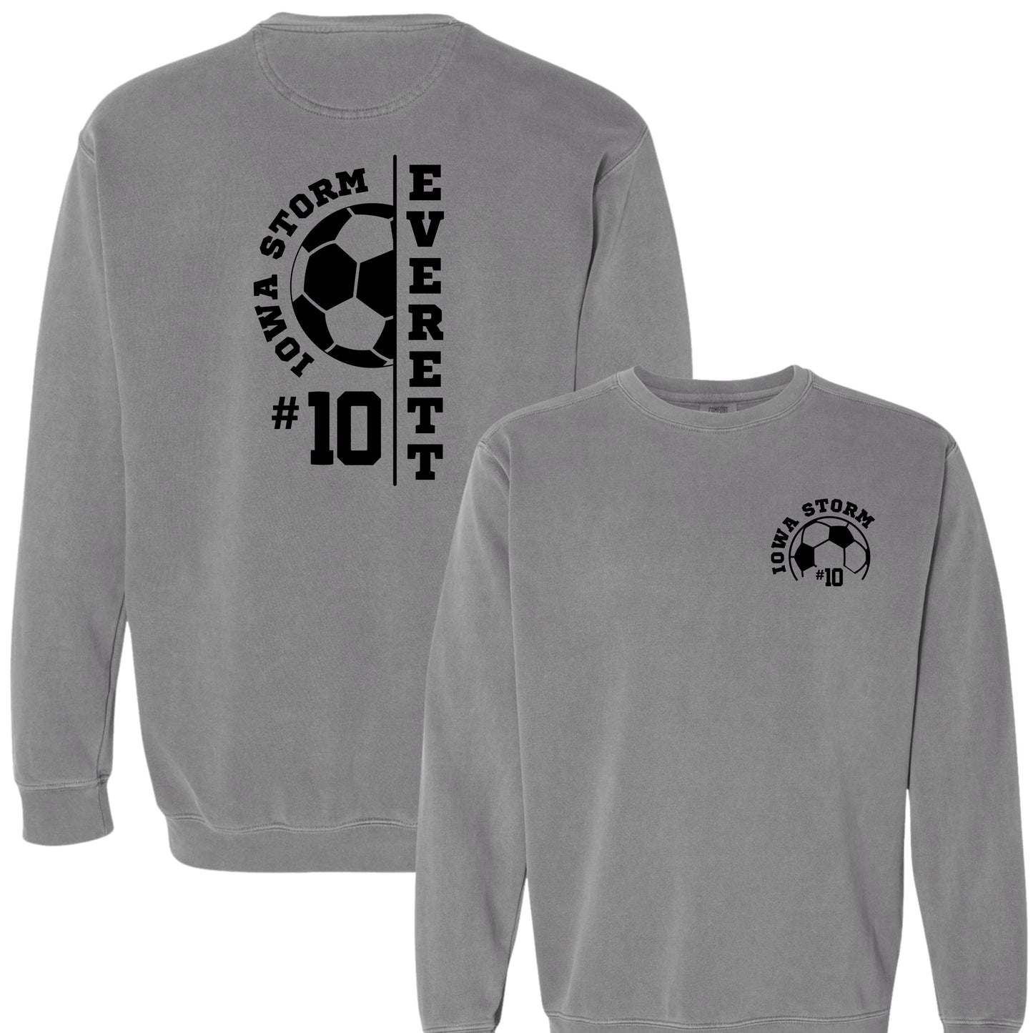 Iowa Storm Personalized Comfort Colors Crewneck | Adult
