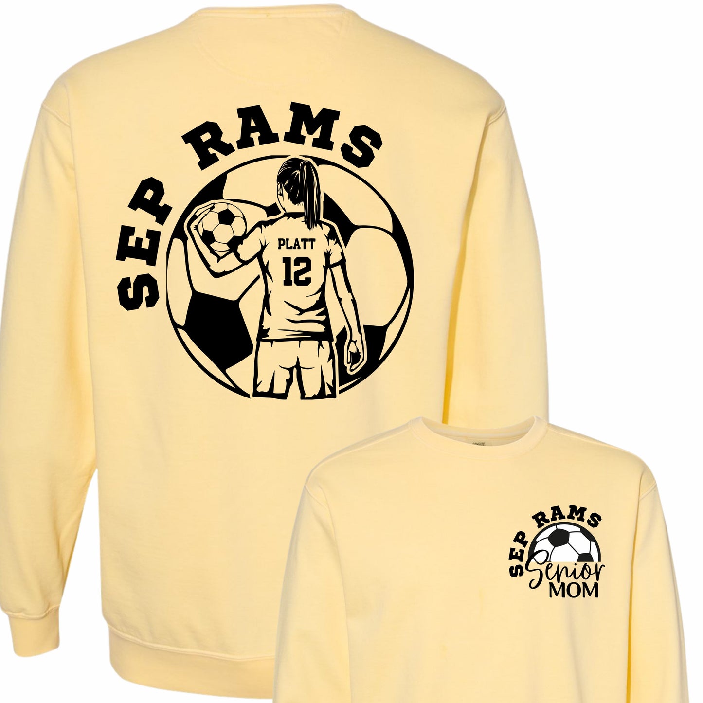 Senior Soccer Mom Crewneck - Comfort Colors (Girl)