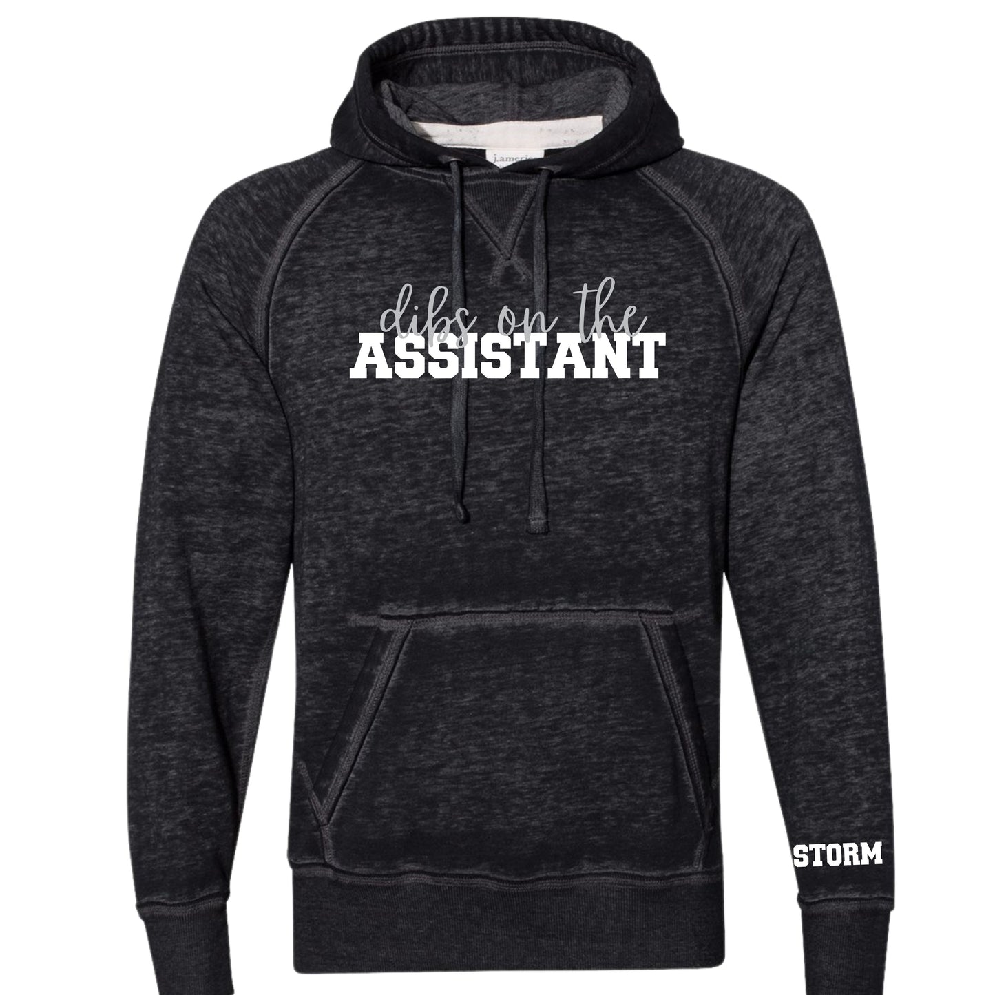 "Dibs on the Assistant" Burnout Apparel (T-Shirt, Crew, Hoodie)