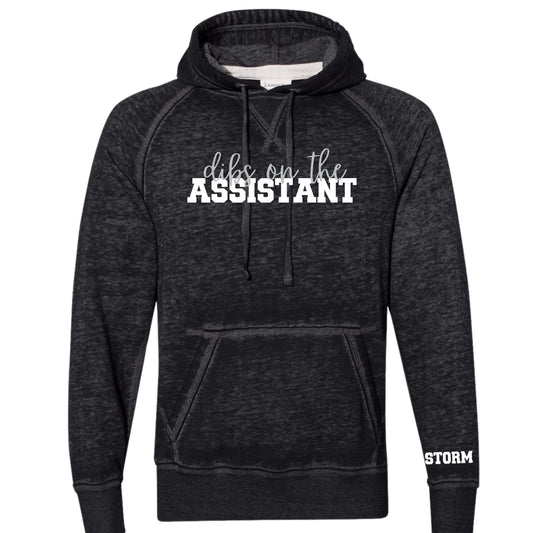 "Dibs on the Assistant" Burnout Apparel (T-Shirt, Crew, Hoodie)