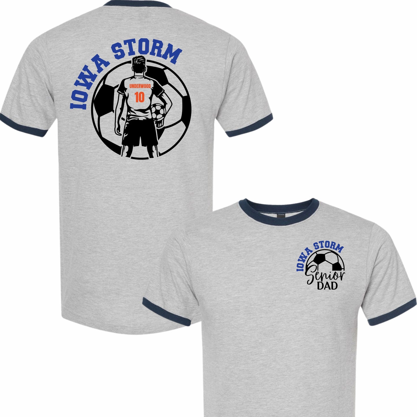 Senior 2025 Dad Ringer/Jersey T-Shirt