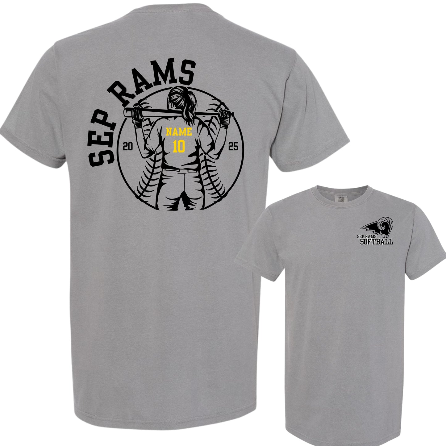 SEP Softball Personalized T-Shirt | Comfort Colors | Adult