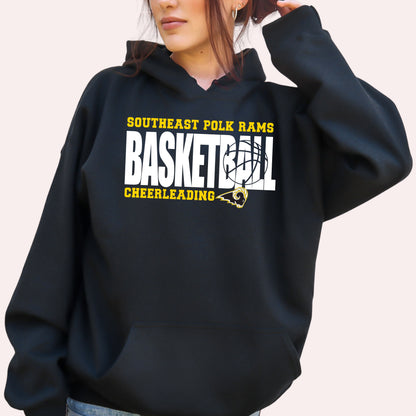 Southeast Polk Rams Tall Basketball Cheerleading Hoodie