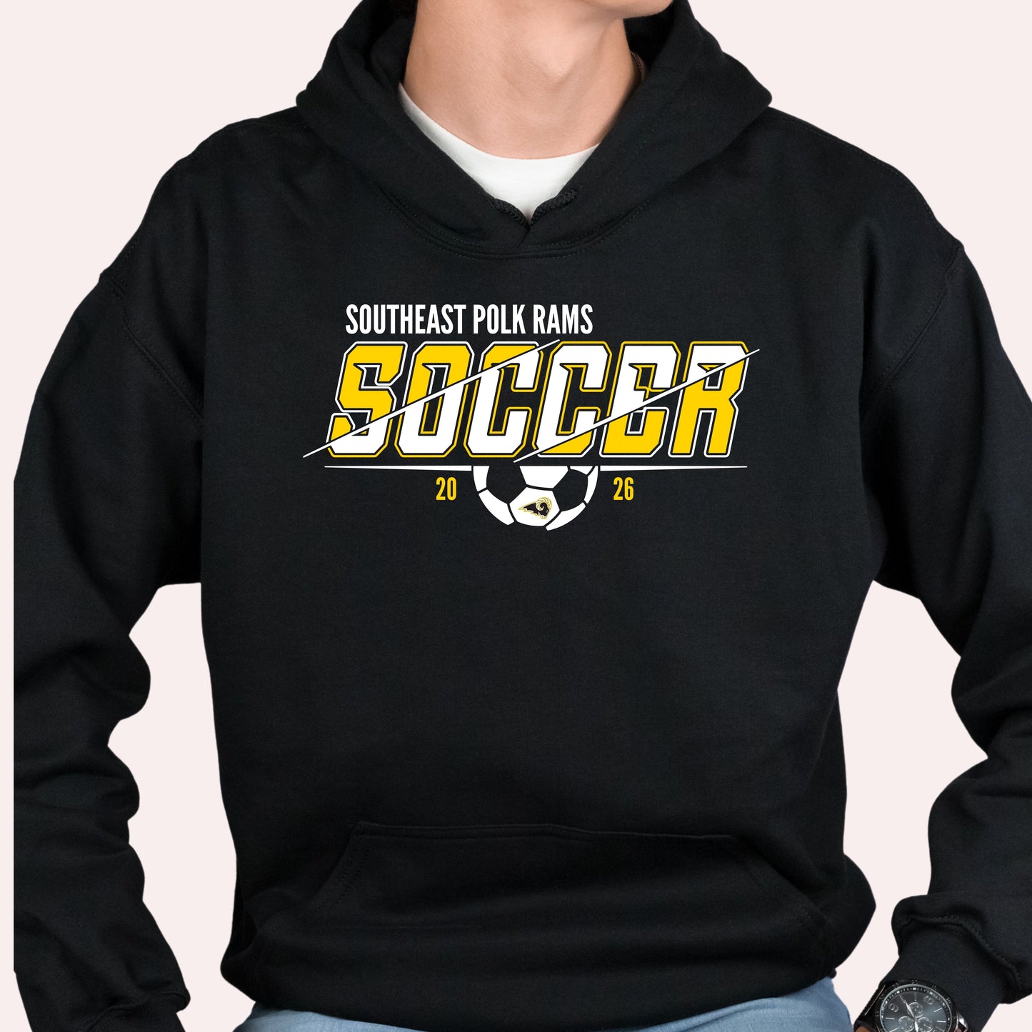 Southeast Polk Rams Soccer Crewneck - Split
