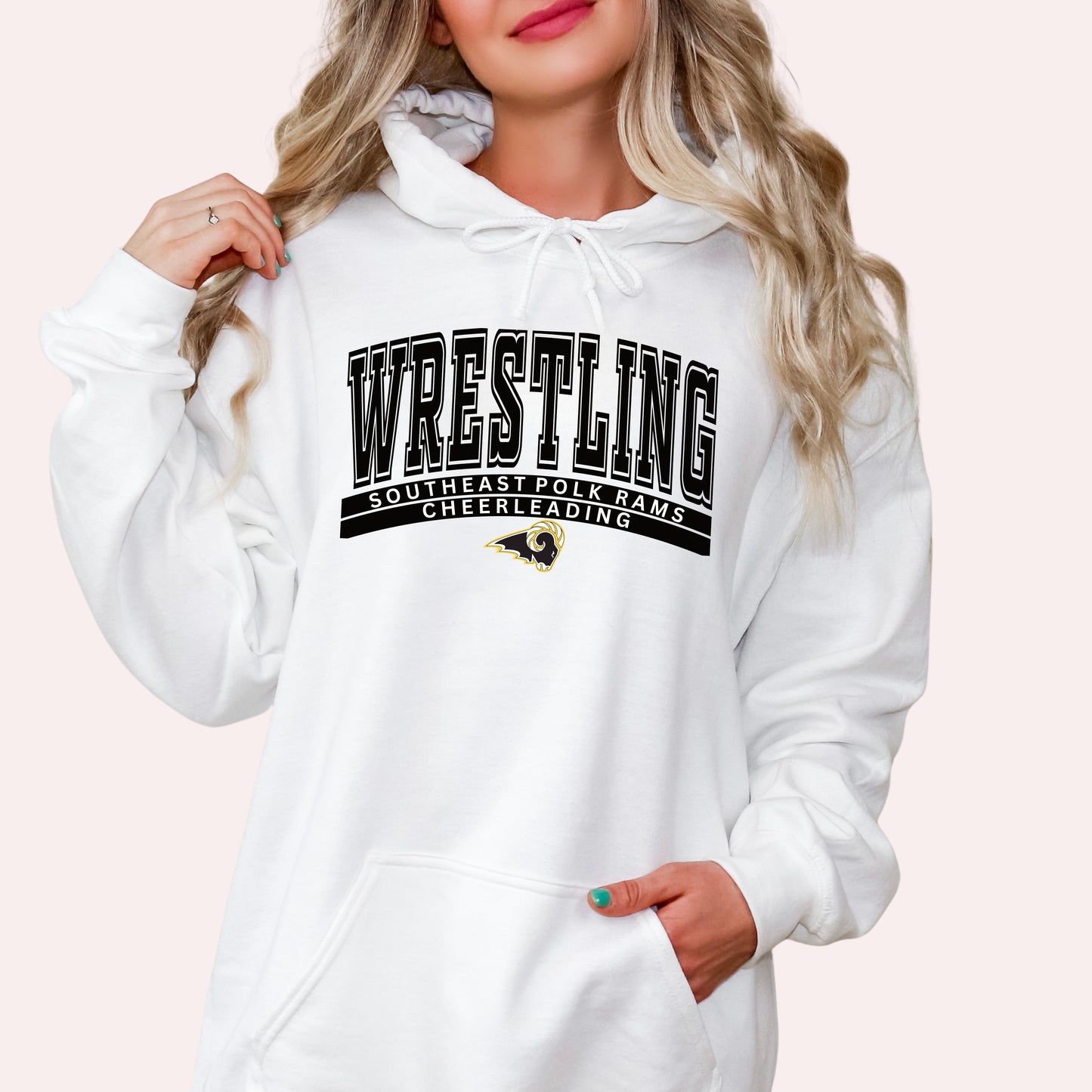 Southeast Polk Wrestling Cheerleading Curved Crewneck