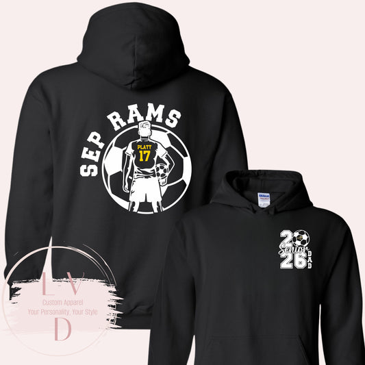 SEP Senior Soccer Dad Hoodie | Personalized