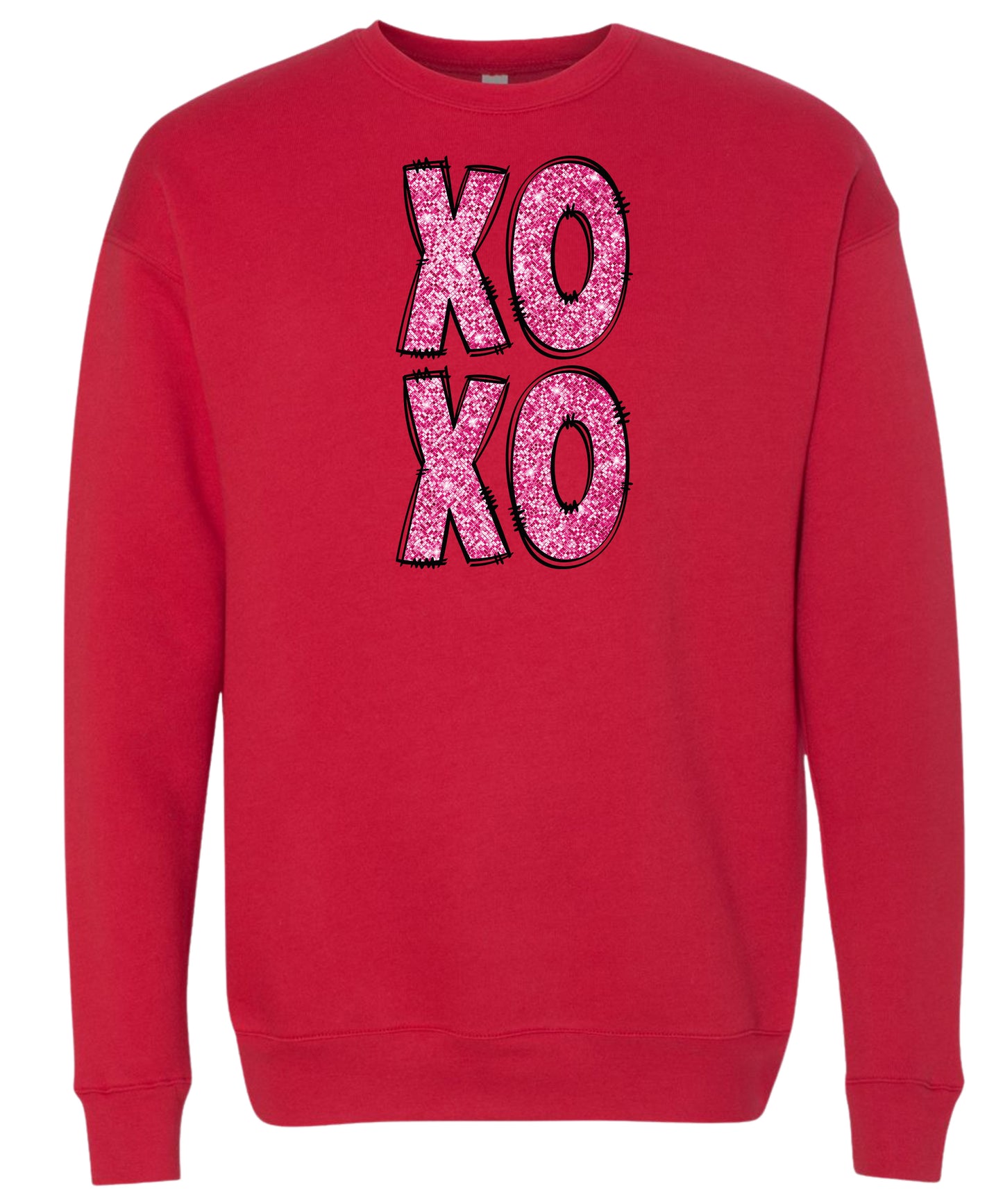 Stacked "XOXO" Crewneck