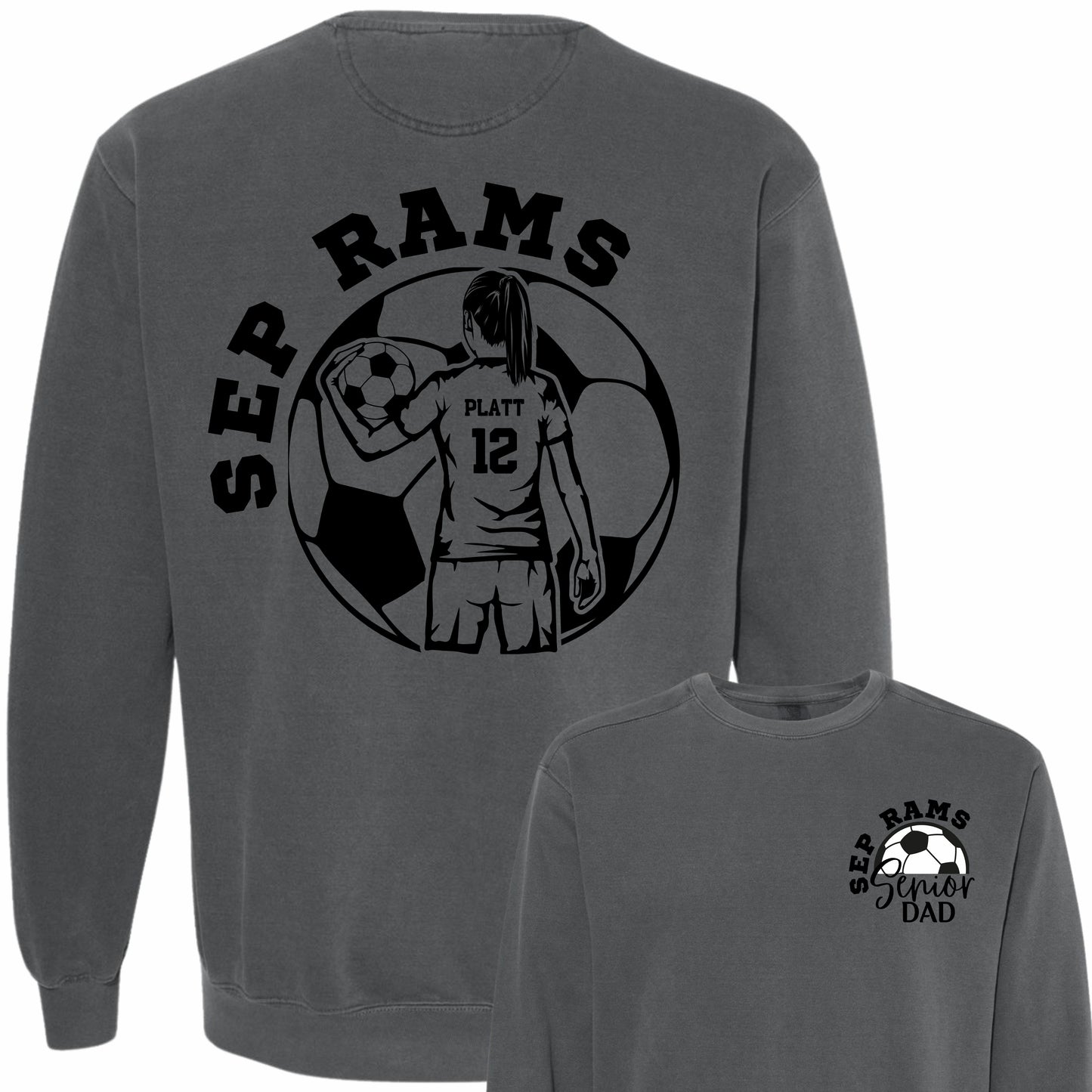Senior Soccer Dad Crewneck - Comfort Colors (Girl)