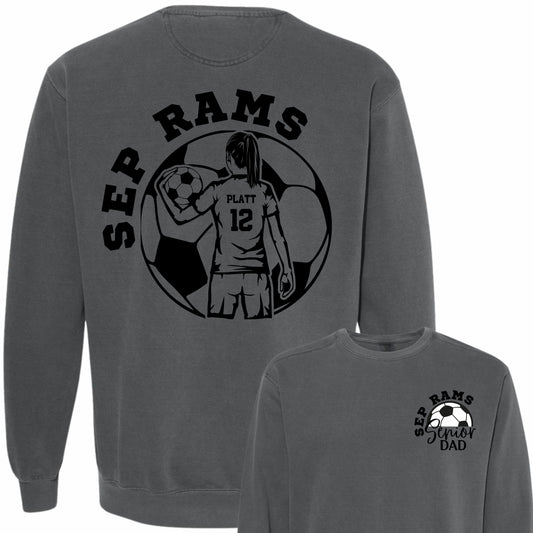 Senior Soccer Dad Crewneck - Comfort Colors (Girl)