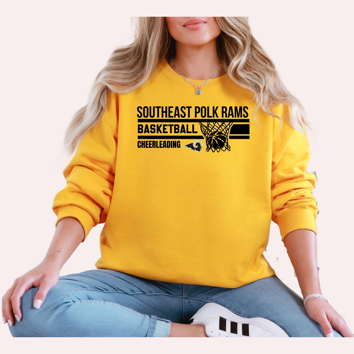 Southeast Polk Rams Hoops Basketball Cheerleading Hoodie