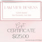 Lakeview Designs Gift Certificate