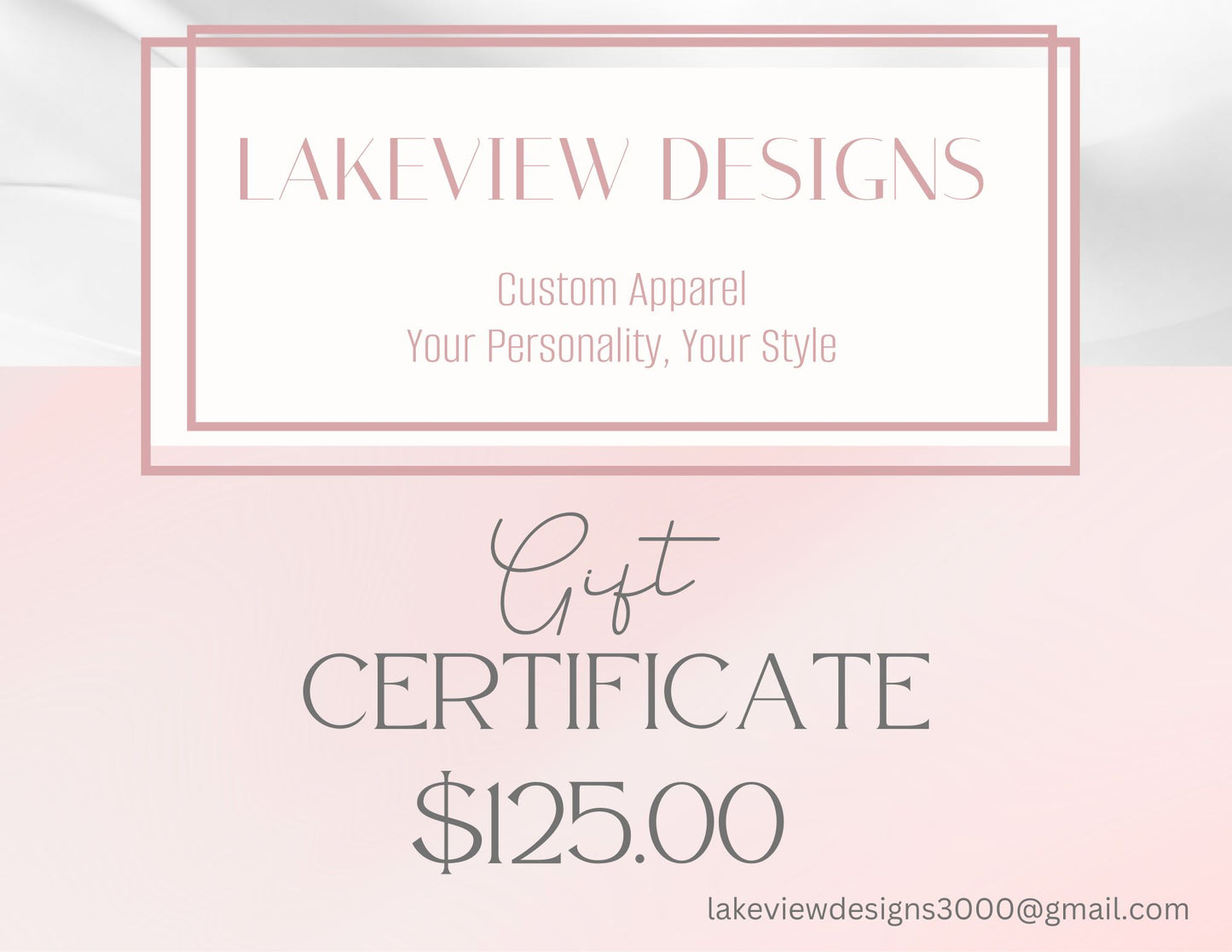 Lakeview Designs Gift Certificate