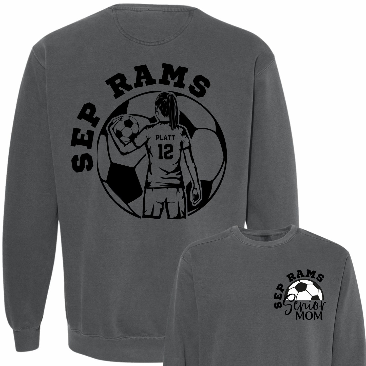 Senior Soccer Mom Crewneck - Comfort Colors (Girl)