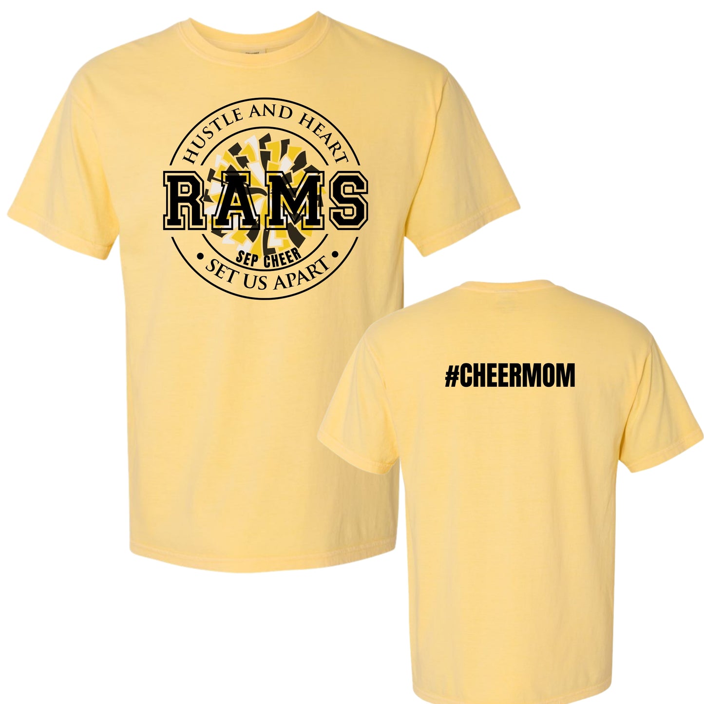 SEP Hustle & Heart Cheer Mom T-Shirt