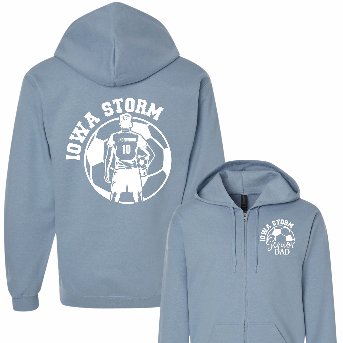 Senior Dad 2025 Zip-up Hoodie