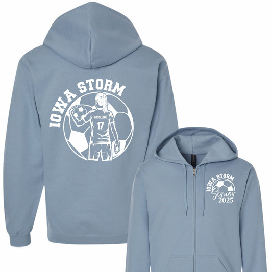 Senior 2025 Zip-up Hoodie