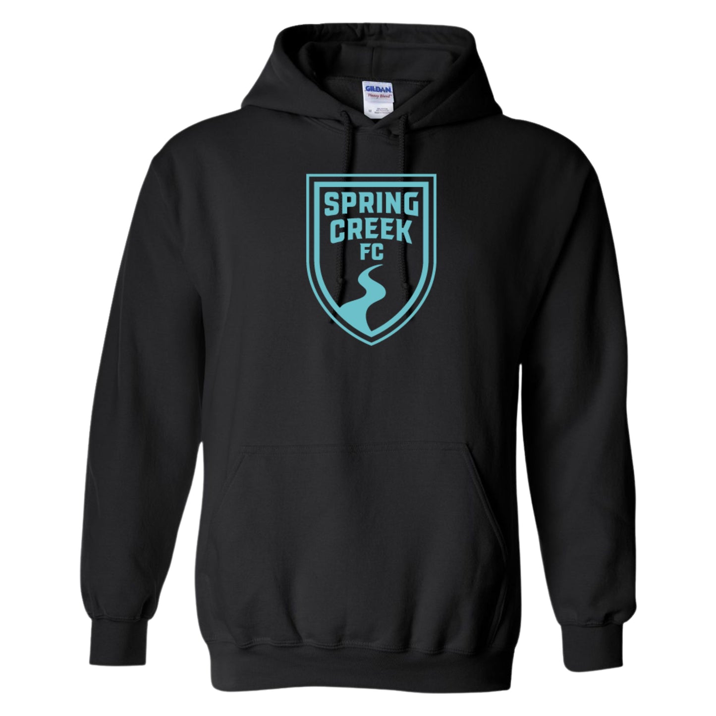Adult Hoodie- Large Teal Logo