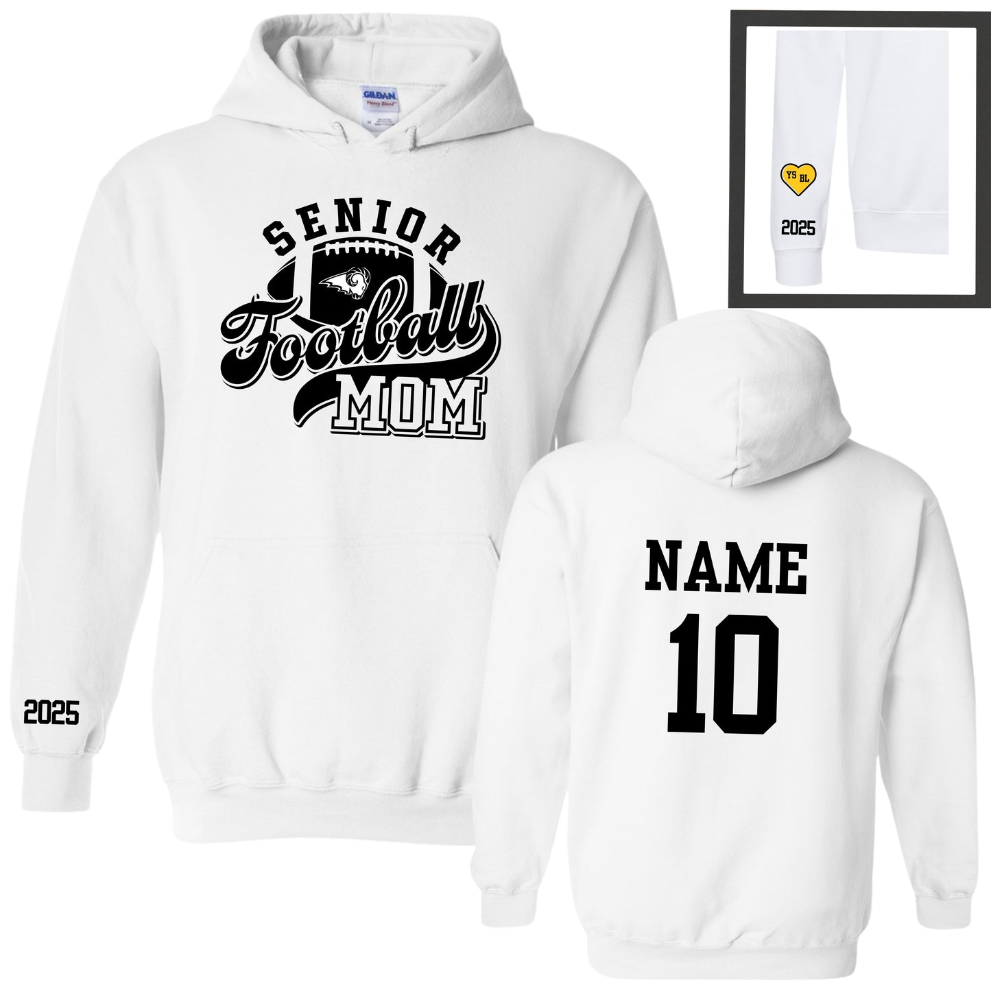 Senior Football Mom / Dad Hoodie (2025)