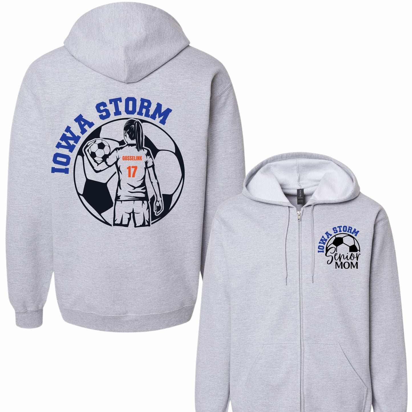 Senior Mom 2025 Zip-up Hoodie