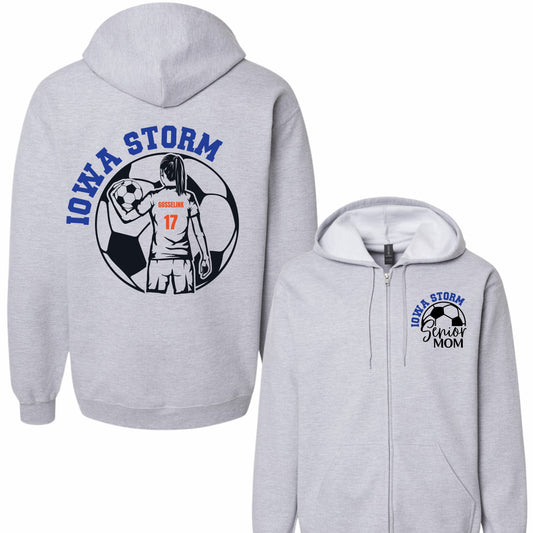 Senior Mom 2025 Zip-up Hoodie