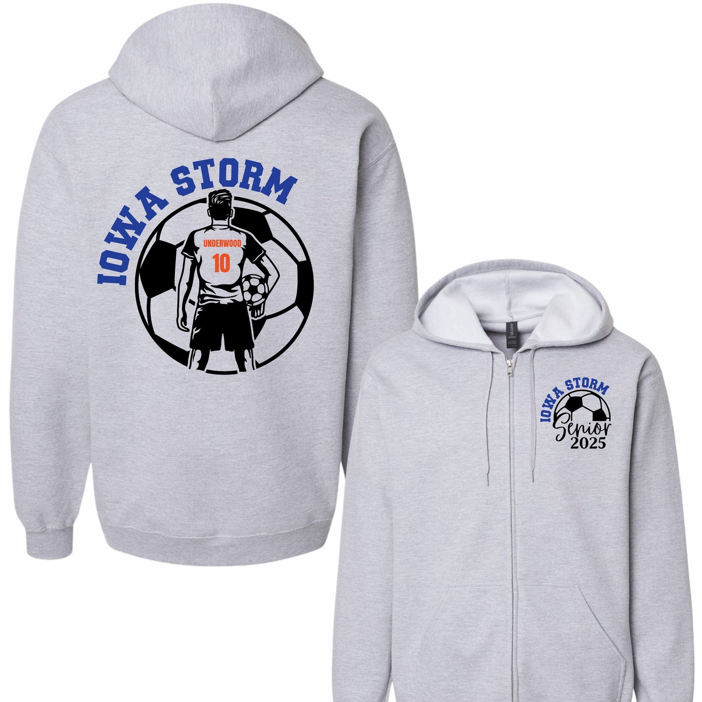 Senior 2025 Zip-up Hoodie