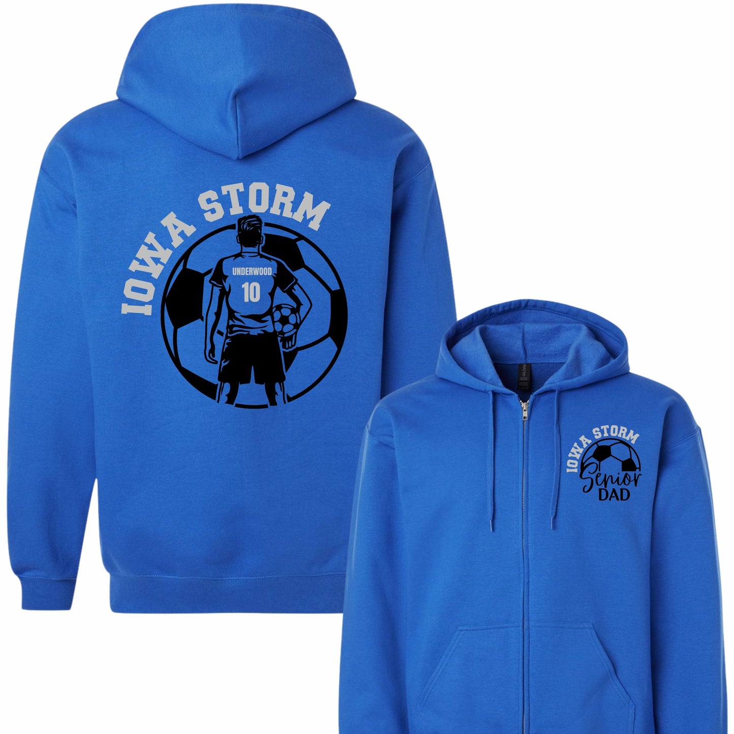 Senior Dad 2025 Zip-up Hoodie